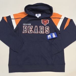 CHICAGO BEARS|Starter Brand Pullover Hoodie|Fully Stitched Front|Size Large